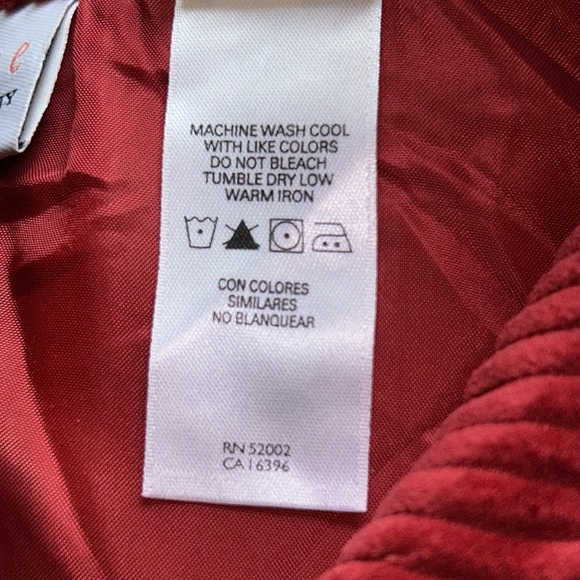 Liz Claiborne Festive Red Corduroy Jacket - Picture 9 of 10